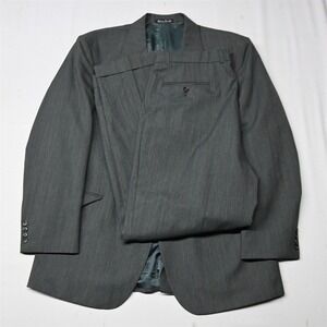 Kilburne and Finch 44L 36x32 Gray Wool Blend Mens Sport Coat Jacket Pants‎ Suit